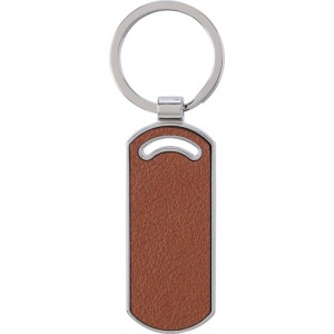 Recycled leather keychain Jill, brown