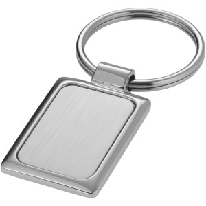 Sergio rectangular metal keychain, Silver (Keychains)