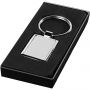 Sergio rectangular metal keychain, Silver