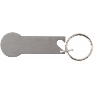 Stainless steel multifunctional key chain Gavin, silver (Keychains)