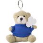 Teddy bear key ring, cobalt blue