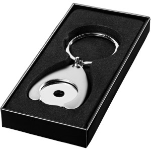 Trolley coin holder keychain, Silver (Keychains)