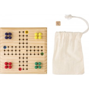 Wooden ludo game Yasir, brown