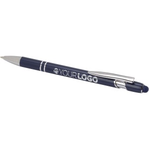 Kish ballpoint pen with silver finish (black ink), Navy (Metallic pen)