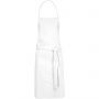 Reeva 100% cotton apron with tie-back closure, White