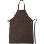 Split leather apron Nori, brown