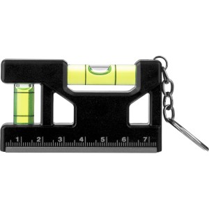Recycled ABS spirit level keychain Indira, black