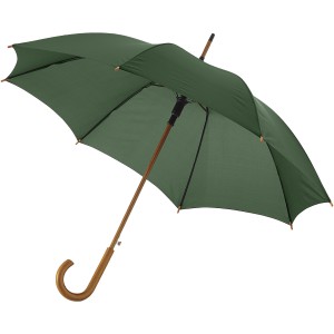 Kyle 23" auto open umbrella wooden shaft and handle, Forest green