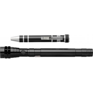 Aluminium 2-in-1 torch Olivia, black