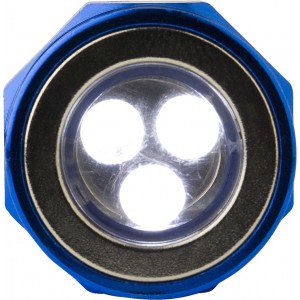Telescopic aluminium flash light, cobalt blue (Lamps)