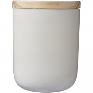 Lani candle with wooden lid, White (Candles)