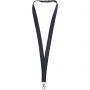 Dylan cotton lanyard with safety clip, Navy