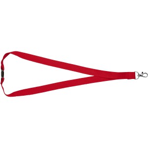 Dylan cotton lanyard with safety clip, Red (Lanyard, armband, badge holder)