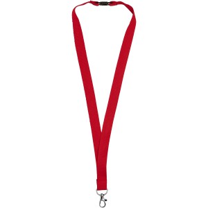 Dylan cotton lanyard with safety clip, Red (Lanyard, armband, badge holder)