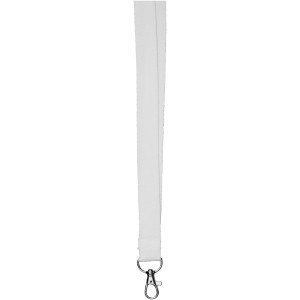 Dylan cotton lanyard with safety clip, White (Lanyard, armband, badge holder)