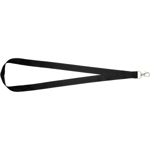 Impey lanyard with convenient hook, solid black (Lanyard, armband, badge holder)