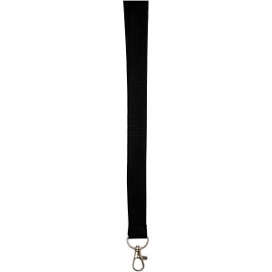 Impey lanyard with convenient hook, solid black (Lanyard, armband, badge holder)