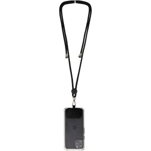 Kubi phone lanyard, Solid black (Lanyard, armband, badge holder)