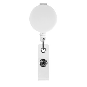 Lech roller clip, White (Lanyard, armband, badge holder)