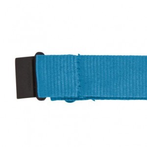 Polyester (300D) lanyard and key holder Bobbi, light blue (Lanyard, armband, badge holder)