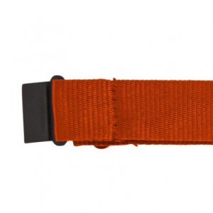 Polyester (300D) lanyard and key holder Bobbi, orange (Lanyard, armband, badge holder)