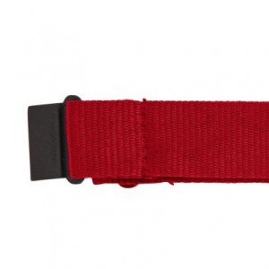 Polyester (300D) lanyard and key holder Bobbi, red (Lanyard, armband, badge holder)