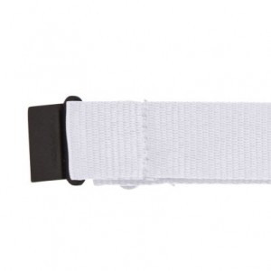 Polyester (300D) lanyard and key holder Bobbi, white (Lanyard, armband, badge holder)