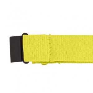 Polyester (300D) lanyard and key holder Bobbi, yellow (Lanyard, armband, badge holder)