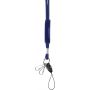 Polyester (300D) lanyard with PVC badge Ariel, blue