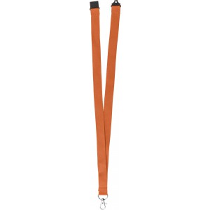 RPET lanyard Saskia, orange (Lanyard, armband, badge holder)