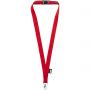 Tom recycled PET lanyard with breakaway closure, Red