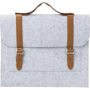 RPET felt document bag Amelia, light grey (Laptop & Conference bags)