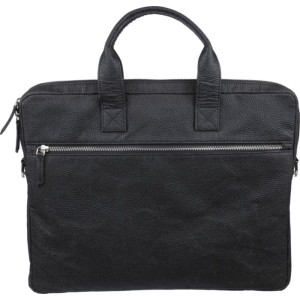 Tomato leather laptop bag Lillian, black