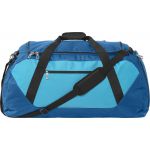 Large (600D) polyester sports/travel bag, dark blue/light blue (7947-95)