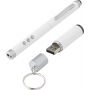 Plastic laser pen and presenter with receiver, white