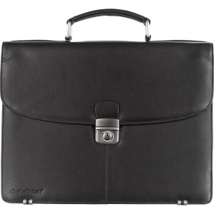 Leather Charles Dickens? briefcase Shia, black (Laptop & Conference bags)