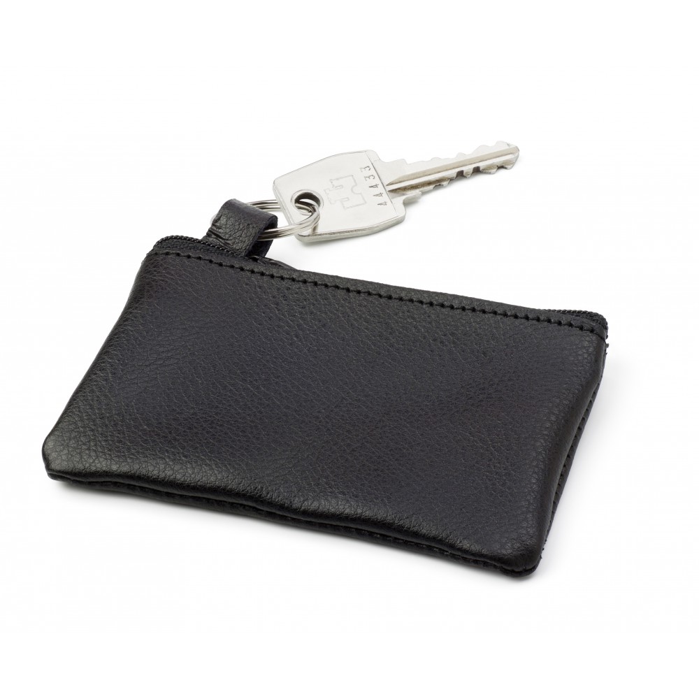 Printed Leather key wallet, black (Wallets)