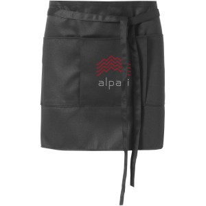 Lega short apron with 3 pockets, solid black (Apron)