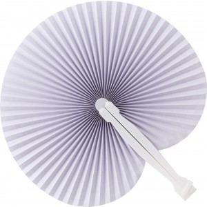 Paper hand held fan Dylan, white
