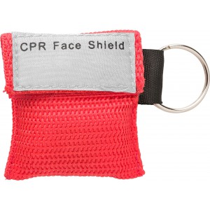 Polyester pouch with CPR mask Edward, red