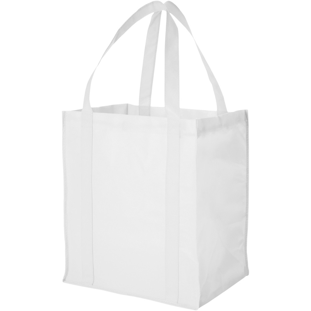 white woven tote bag