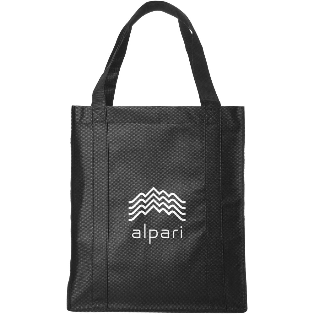 Printed Liberty Non Woven Tote Bag Solid Black Shopping Bags 