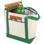 Lighthouse non-woven cooler tote, Natural,Green