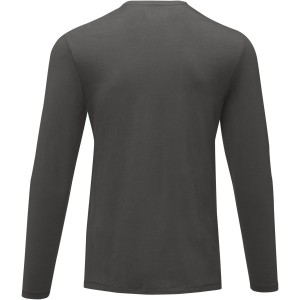 Ponoka long sleeve men's GOTS organic t-shirt, Storm grey (Long-sleeved shirt)