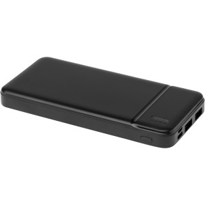 Loop 10.000 mAh recycled plastic power bank, Solid black (Powerbanks)