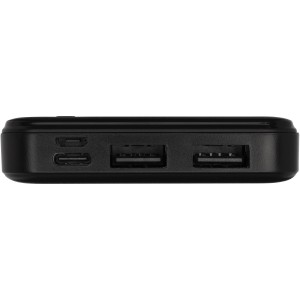 Loop 10.000 mAh recycled plastic power bank, Solid black (Powerbanks)