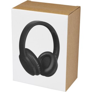 Loop recycled plastic Bluetooth(r) headphones, Solid black (Earphones, headphones)