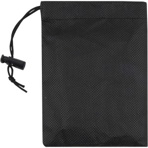 Lucas RPET sport towel 30x80 cm, Solid black (Towels)