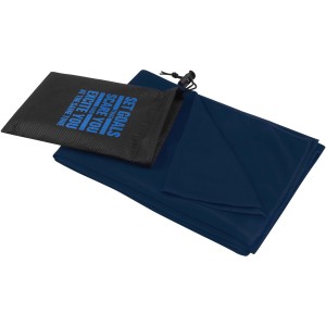 Lucas RPET sport towel 50x100 cm, Navy (Towels)