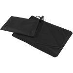 Lucas RPET sport towel 50x100 cm, Solid black (11350290)